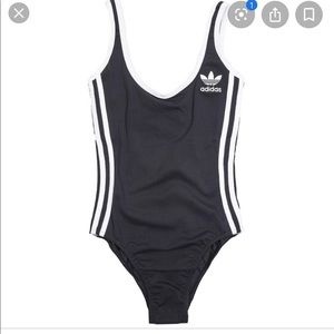 Adidas 3-Stripe Body Suit, Black, Size Medium
